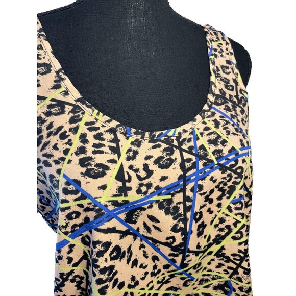 LUSH Cheetah Print Tank - Open Back scoop neck 80's - Picture 2 of 7
